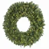 36" Prelit Crestwood Spruce Artificial Christmas Wreath, Christmas Decor with Bow, LEDs, 8 Modes, Realistic Tips