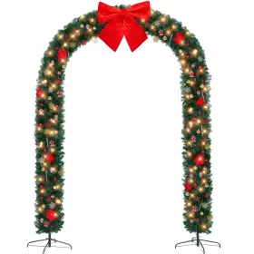 Christmas Artificial Tree Archway Decoration, Realistic PVC Holiday Tree Arch Frame for Outdoor Indoor Room Festival Party Wedding Garden