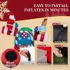 4.7 FT Lighted Christmas Inflatable Decoration, Large Motorized Seesaw with Santa and Reindeer, Funny Blow Up Yard Decorations with