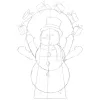 5FT Fun Juggling Snowman Christmas Yard Decorations, Pre-lit 2D Animated Snowman with 358 LED Multi-Color Lights and Stakes for Xmas