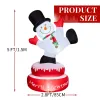 4.8FT Lighted Christmas Inflatable Decoration, Large Rotating Snowman with Motor, Funny Blow Up Yard Decorations with Built-in LED Lights