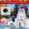 6 FT Lighted Christmas Inflatable Decoration, Large Inflatable Snow Globe with Snowman Family, Funny Blow Up Yard Decorations with Built-in