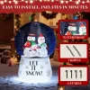 6 FT Lighted Christmas Inflatable Decoration, Large Inflatable Snow Globe with Snowman Family, Funny Blow Up Yard Decorations with Built-in