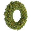 Christmas Decoration, 48 in Pre-Lit Norwegian Spruce Artificial Christmas Wreath with 150 LED Lights, Green