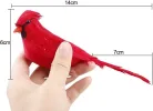 12 Pcs Red Birds Cardinal with Clip on Christmas Tree Decoration Artificial Red Birds with Feathers for Wreath Ornaments