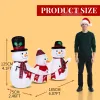 6.2FT Lighted Christmas Inflatable Decoration, Inflatable Snowman Family with Bunting, Funny Blow Up Yard Decorations with Built-in LED
