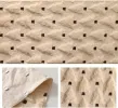 13x108 Inch Soft Plush Faux Fur Jacquard Beige Christmas Tree Table Runner, Seasonal Autumn Kitchen Dining Table Decoration for Home Party