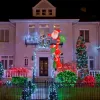 Electric Inflatable Light Up Christmas Santa Claus Decor with 6 Led Light 7.8Ft Giant Xmas Blow Up Decor Novelty Waterproof Outdoor