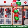 Electric Inflatable Light Up Christmas Santa Claus Decor with 6 Led Light 7.8Ft Giant Xmas Blow Up Decor Novelty Waterproof Outdoor