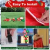 Electric Inflatable Light Up Christmas Santa Claus Decor with 6 Led Light 7.8Ft Giant Xmas Blow Up Decor Novelty Waterproof Outdoor