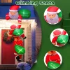Electric Inflatable Light Up Christmas Santa Claus Decor with 6 Led Light 7.8Ft Giant Xmas Blow Up Decor Novelty Waterproof Outdoor