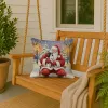 Japanese Chin with Santa Claus Throw Pillow Decorative Indoor Outdoor Accent Cushion for Couch, Bed or Patio, 18Hx18W