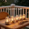 6 Pack Solar LED Candle Lights, IP44 Waterproof Flameless Flickering Candles, Outdoor Solar Decorative Lights for Garden, Patio, Camping