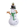 4FT Lighted Snowman and Squirrel Christmas Yard Decorations, Pre-lit Pull Up Snowman with 120 White LEDs, for Xmas Outdoor Holiday Indoor
