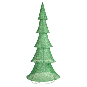 6FT Lighted Christmas Tree Yard Decorations, Pre-lit Pull Up Christmas Tree with 200 LED Warm White Lights for Xmas Outdoor Holiday Indoor