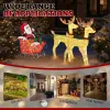 Lighted Reindeer Pulling Sleigh Christmas Decorations, Pre-lit Holiday Decor with270Warm White LEDfor Xmas Outdoor Indoor Decor Lighted