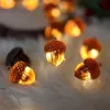 Decorative Fairy Acorn String Lights Thanksgiving Decoration Autumn Garland Cute Novelty Lights 30 LEDs 10 ft Battery Operated for Bedroom