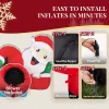 7FT Lighted Christmas Inflatable Decoration, Inflatable Santa Lying on Floor, Funny Blow Up Yard Decorations with Built-in LED Lights for