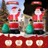 14 FT Lighted Christmas Inflatable Decoration, Giant Inflatable Santa Claus with Large Gift Bag, Blow Up Yard Decorations with Built-in LED