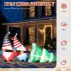 7 FT Lighted Christmas Inflatable Decoration, Inflatable Gnomes Pulling Christmas Tree, Funny Blow Up Yard Decorations with Built-in LED