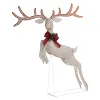 5FT Lighted Jumping Reindeer Christmas Decorations, Pre-lit Holiday Decor with 100 Warm White LED Lights for Xmas Outdoor Indoor Decor