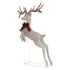 5FT Lighted Jumping Reindeer Christmas Decorations, Pre-lit Holiday Decor with 100 Warm White LED Lights for Xmas Outdoor Indoor Decor