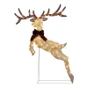 5FT Lighted Jumping Reindeer Christmas Decorations, Pre-lit Holiday Decor with 100 Warm White LED Lights for Xmas Outdoor Indoor Decor