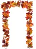 2 Pack Fall Garland Maple Leaf, 5.9Ft/Piece 7 Colors Hanging Vine Garland Artificial Autumn Foliage Garland Thanksgiving Decor for Home