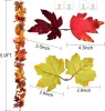 2 Pack Fall Garland Maple Leaf, 5.9Ft/Piece 7 Colors Hanging Vine Garland Artificial Autumn Foliage Garland Thanksgiving Decor for Home