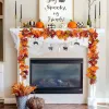 2 Pack Fall Garland Maple Leaf, 5.9Ft/Piece 7 Colors Hanging Vine Garland Artificial Autumn Foliage Garland Thanksgiving Decor for Home