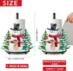 Christmas Kitchen & Bathroom Decor, Christmas Decorations for Home, Snowman Decorations Indoor - Snowman Winter Xmas Paper Towel Holder