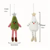 2pcs Christmas Tree Ornament Set with Candy Canes, Snowmen & Gingerbread Men - Indoor/Window Hanging Decorations, No Electricity Needed