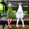2pcs Christmas Tree Ornament Set with Candy Canes, Snowmen & Gingerbread Men - Indoor/Window Hanging Decorations, No Electricity Needed