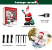 10 FT Christmas Inflatable Santa Claus Outdoor Decor for Yard, Giant Blow up Santa Decoration with Big Gift Bag, Built-in LED Lights for