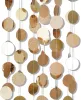 6 Pcs Glitter Champagne Gold Paper Circle Dots Garland (52 Feet) Party Hanging Bunting Birthday Party Decorations Engagement Party Bridal