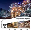 Christmas Snowflake Projector Lights Outdoor,Timer Setting Double Head Snowfall Led Lights Waterproof,Landscape Decorative Lighting