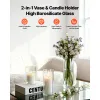 Pillar Candles and Glass Vases Set 24 Pcs, Clear Cylinder Hurricane Candle Holders for Wedding Centerpieces, Tall Vase for Table Decor