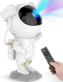 Star Projector Galaxy Night Light - Astronaut Space Projector, Starry Nebula Ceiling LED Lamp with Timer and Remote, Kids Room Decor