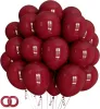 100pcs Burgundy Balloons 12inch Dark Red Maroon Party Latex Balloons for Graduation Thanksgiving Wedding Engagement Birthday Anniversary