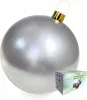 Inflatable Christmas Ornament Ball - 18" or 25" Indoor/Outdoor Holiday Decorations - Reusable and Storage Friendly (Silver, 18')