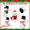 Snowman Christmas Decorations Indoor, Cute Winter Tiered Tray Decor Set of 3, Wooden Snowman Blocks Xmas Table Decoration for Party Home