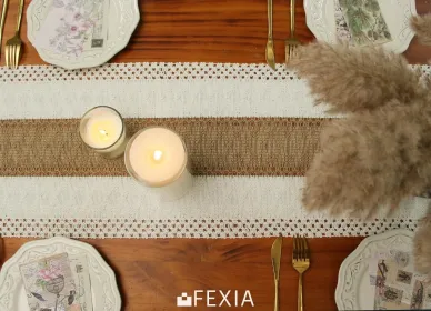 Boho Table Runner for Thanksgiving Fall Christmas Home Decor with Tassels 72 Inches Long Pottery barn Furniture Farmhouse Rustic Macrame