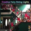 4 Pack Red and White Christmas String Lights, Each 20FT 60 LED Fairy Lights Battery Operated with Timer, Waterproof Twinkle Lights for