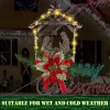 2 Pcs Nativity Scene Outdoor Yard Stakes Metal Christmas Light Decorations LED Christmas Decorations Nativity Scene Outdoor Solar Outdoor