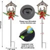 2 Pcs Nativity Scene Outdoor Yard Stakes Metal Christmas Light Decorations LED Christmas Decorations Nativity Scene Outdoor Solar Outdoor