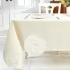 Fall Tablecloth Rectangle Linen Table Cloth Rectangle Table Waterproof Fabric Tablecloths Rectangular Wrinkle Free Wipeable Dining Cover