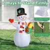 5 Feet Tall Snowman Inflatable Blow up Inflatable with Built-in Colorful LED Lights