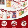 Christmas Decorations Indoor - 57'' Berry Garland Christmas Card Holder – Handmade Berry Garland with 20 Clips for Cards Photos - Holiday