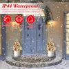 50 LED Lifelike Artificial Christmas Tree - 8 Lighting Modes, Auto 6H/18H Timer & IP44 Waterproof, Battery Operated Mini Tree with Red