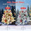 50 LED Lifelike Artificial Christmas Tree - 8 Lighting Modes, Auto 6H/18H Timer & IP44 Waterproof, Battery Operated Mini Tree with Red